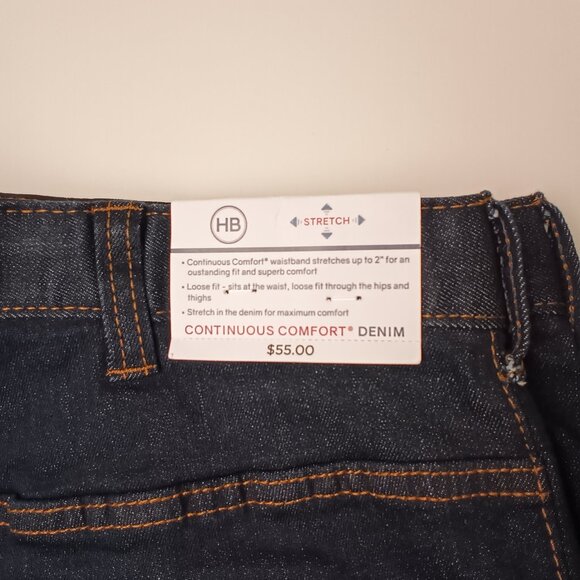 NWT Men's Harbor Bay Continuous Comfort Jeans Size 44x30 Dark Wash - Picture 2 of 11